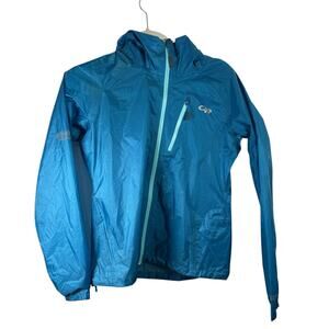 Outdoor Research Helium II Jacket Rain Outdoor Full Zip Blue Outdoor Womens XS